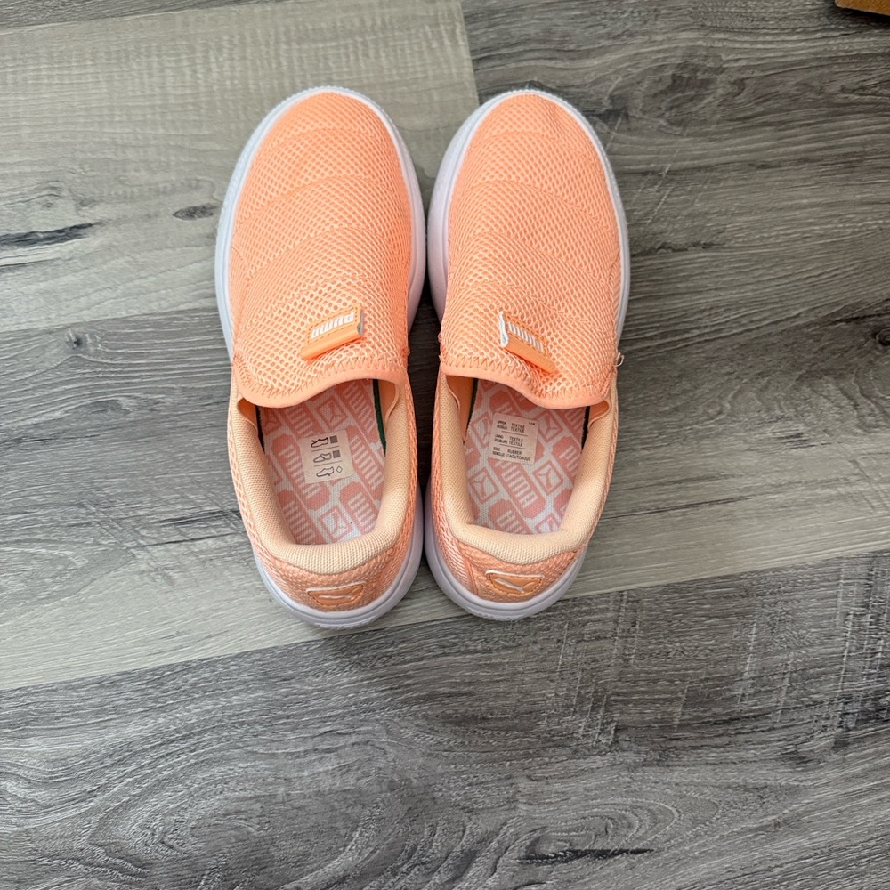 PUMA Kids Peach Slip-On Sneakers